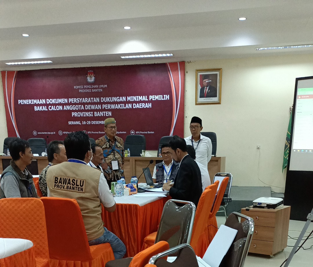 Pemilu 2024, Dukungan 26 Bakal Calon DPD RI Asal Banten Mulai Diverifikasi Administrasi