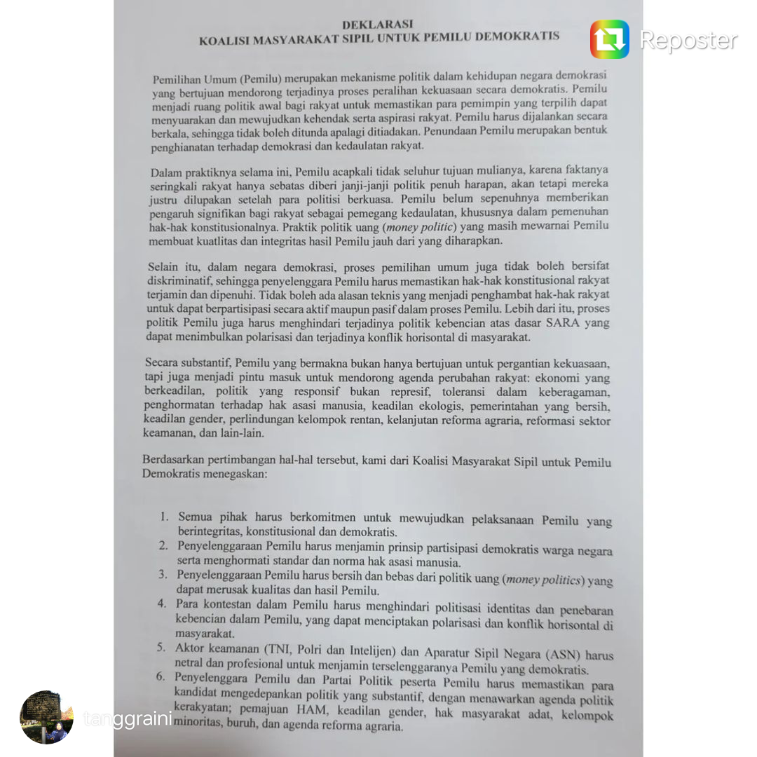 Pemilu 2024 : Penyelenggara Harus Bersih