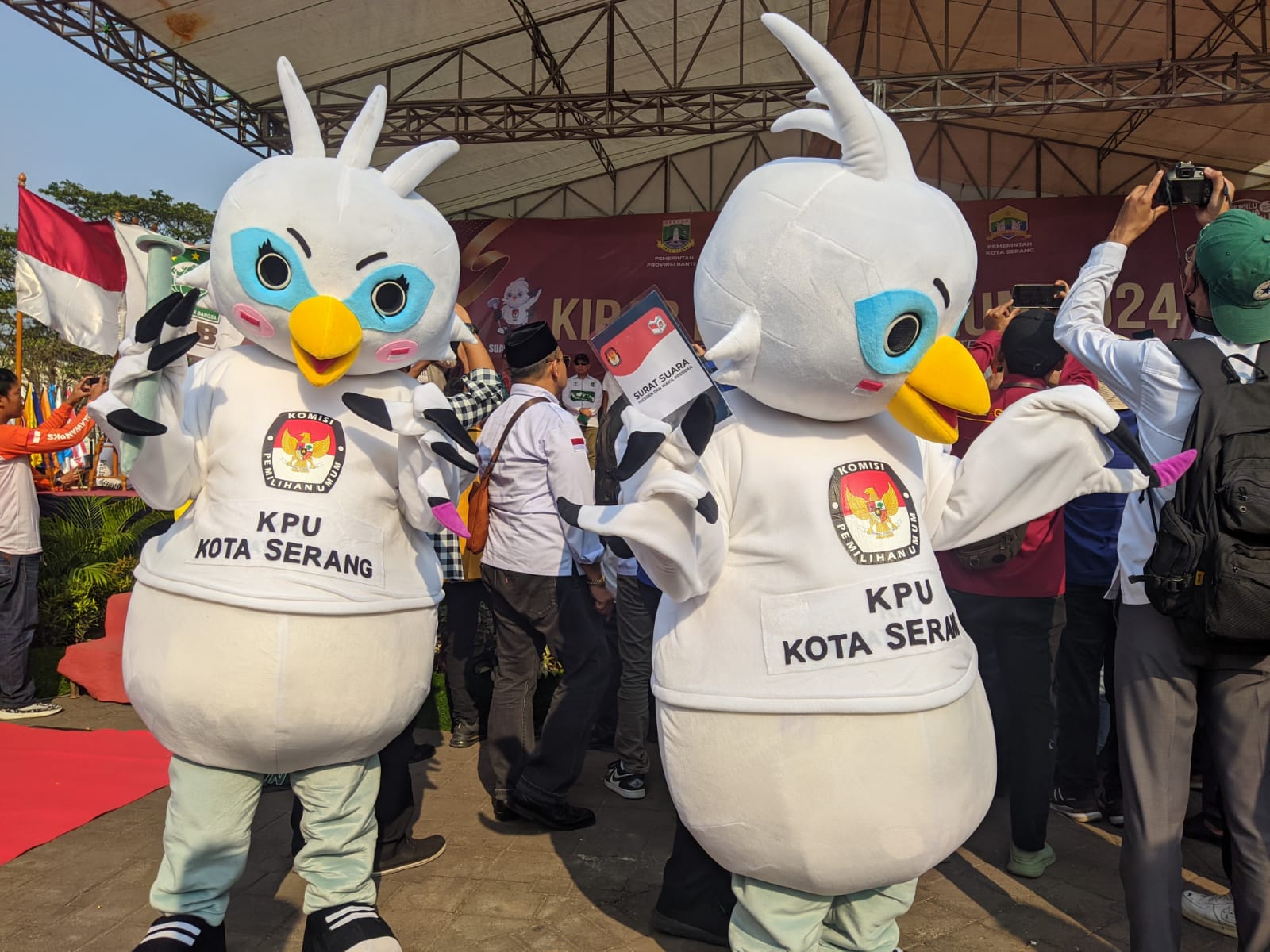 Kirab Pemilu 2024 Masuk Kota Serang, Gelar Sosialisasi di Enam Dapil