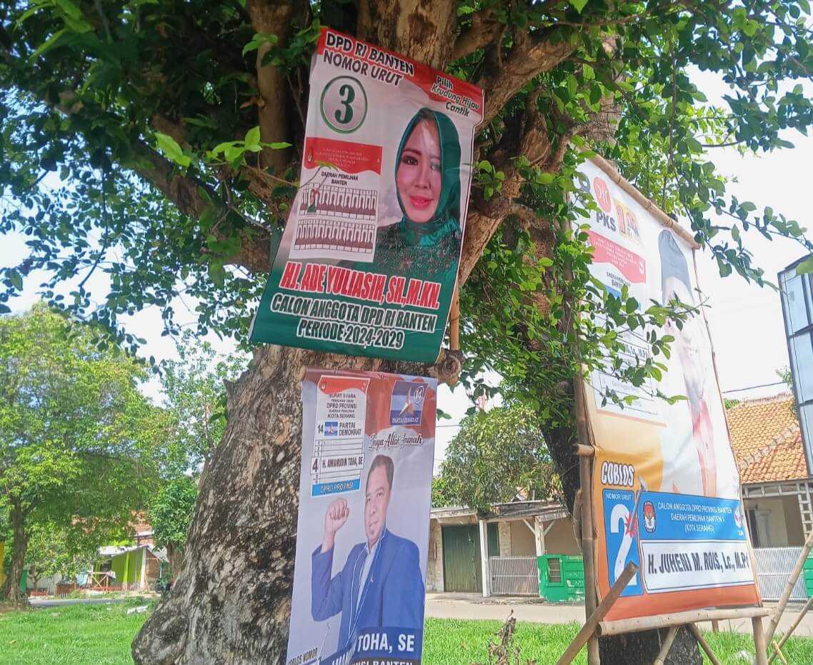 Hingga Hari ke-14 Kampanye Pemilu, Ratusan APK di Kota Serang Langgar Aturan