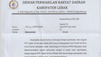 Beredar Rekomendasi Calon PPK dari DPRD Lebak, 15 Nama yang Dilantik Sama Persis