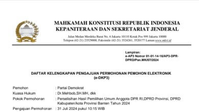Partai Demokrat Kembali Ajukan Gugatan Perselisihan Hasil Pemilu ke MK