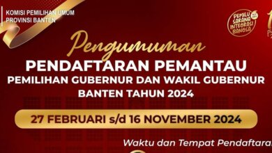 KPU Banten Buka Pendaftaran Pemantau Pemilihan Gubernur 2024