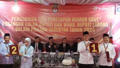 Enam Pasangan Calon Pilkada yang diusung KIM Plus di Banten Dapat Nomor Urut 2