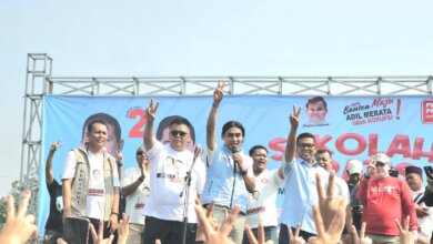 Calon Gubernur Banten Andra Soni Kampanye Sekolah Gratis di Tangerang