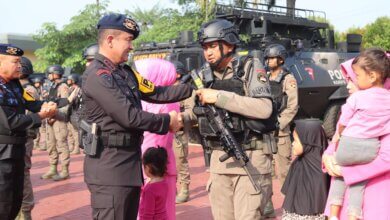 Personel Brimob Poldan Banten Diberangkatkan ke Papua, Bergabung dengan Satgas Amole 2024