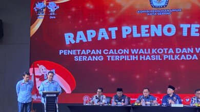 KPU Kota Serang Tetapkan Walikota Terpilih Pilkada 2024, Paslon yang Kalah Tak Hadir