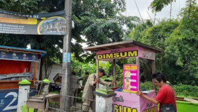 Pemkot Serang Kembali Tertibkan Pedagang yang Berjualan di Sekitar Pagar Stadion Maulana Yusuf