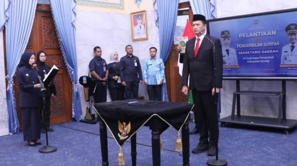Zaldi Resmi Jabat Sekda Kabupaten Serang, Bupati : Semoga Tetap Seiring Sejalan