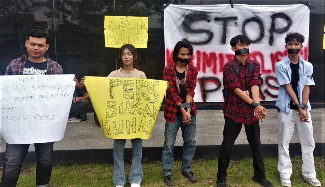 Jurnalis Banten Demo Tolak Pembungkaman Pers